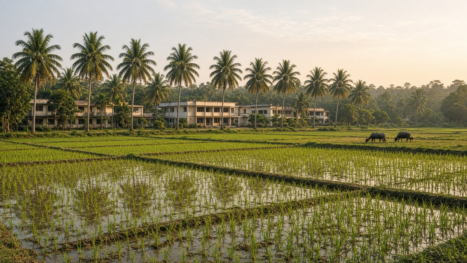 KAU. Teaching fields at Vellanikkara.